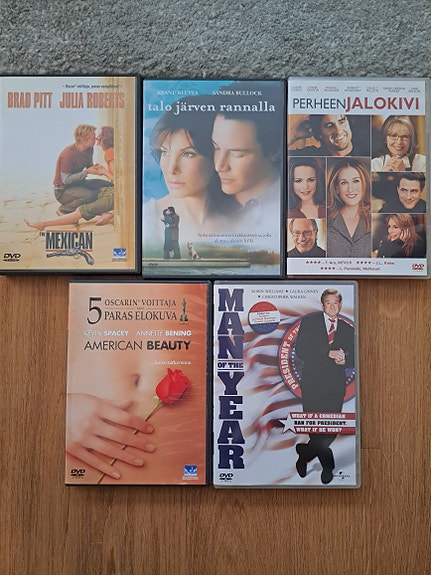 Romantiikka/komedia elokuvia 5kpl