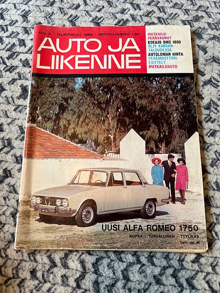 Auto ja Liikenne -lehti, Alfa Romeo 1750 -kansikuva
