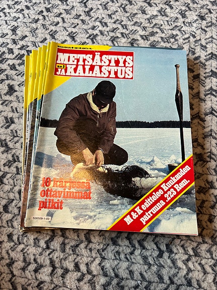 Metsästys ja Kalastus -lehdet 1980/81 (8kpl)