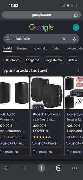 Ostetaan ulkokaiutin