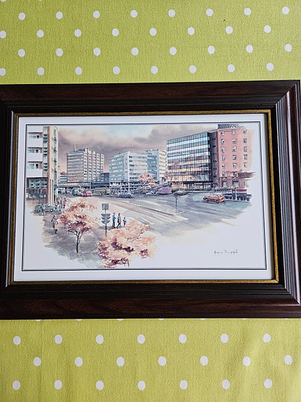 Kimmo Pälikkö Helsinki-taulu kehystetty