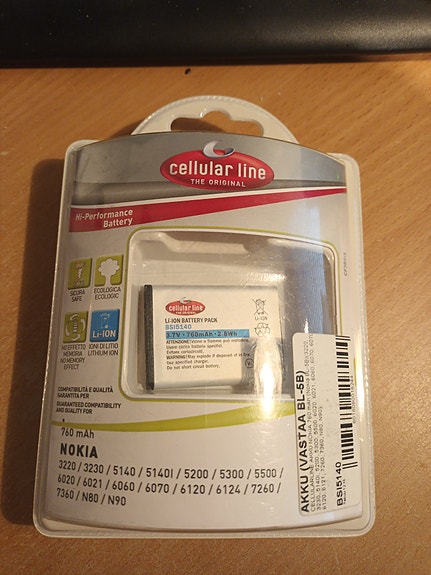 Nokia puhelimen akku