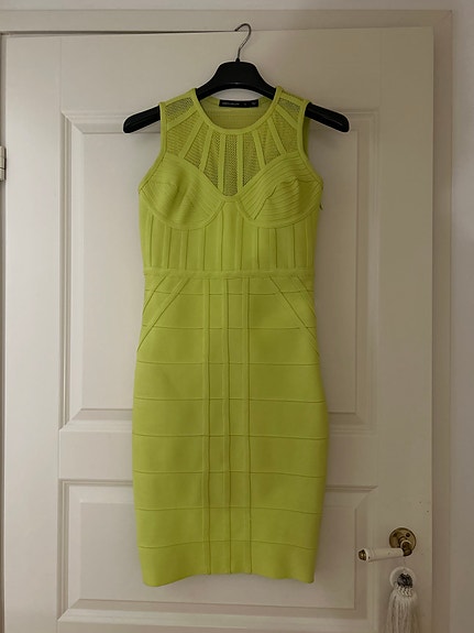 Karen Millen bandage dress S Neon vihreä