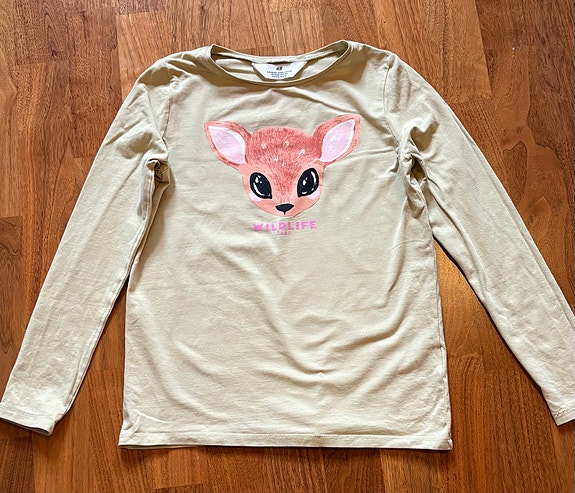 H&M tytöt 134/140 cm paita bambi