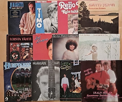 LP Paketti 30 Kpl Kotimainen iskelmä 1970-80 Lukua.