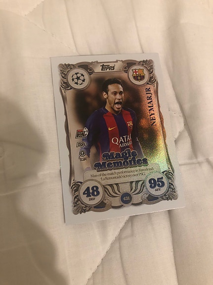 Topps Match Attax Neymar FC Barcelona jalkapallokortti