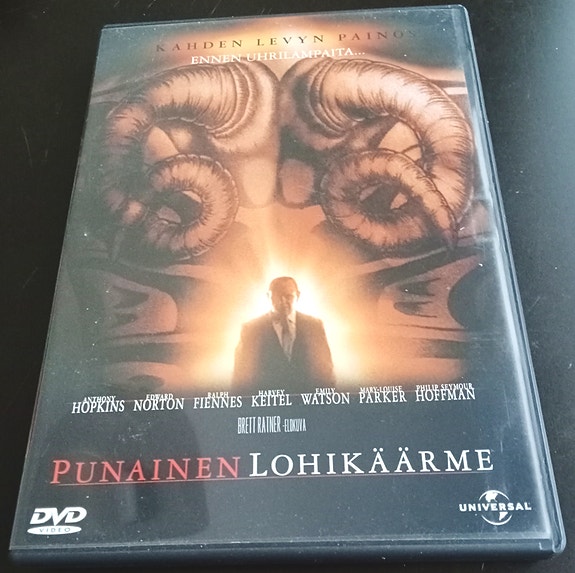 Punainen lohikäärme DVD-elokuva