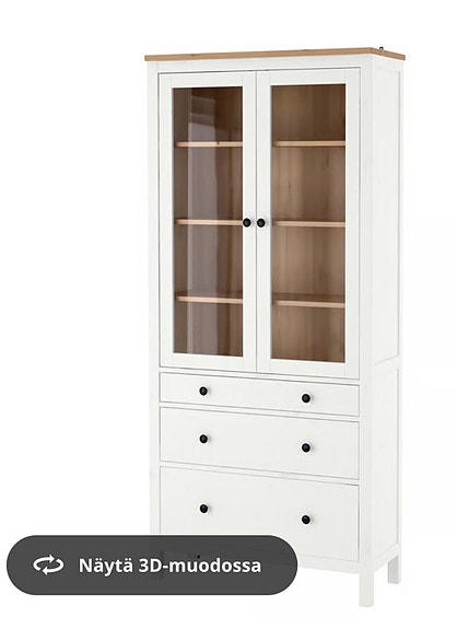 Ostetaan: IKEA Hemnes vitriinikaappi