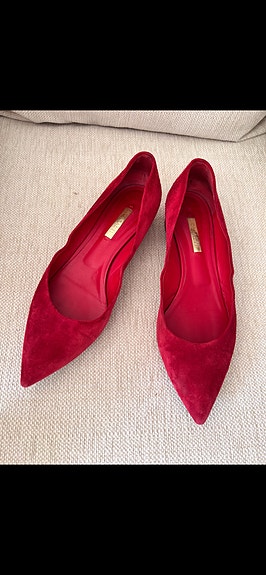 Casadei punaiset mokkanahka ballerinat koko 41