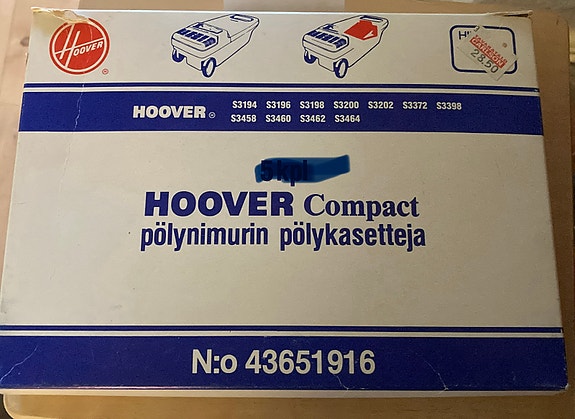 Hoover Compact pölynimurin pölykasetit (3kpl)