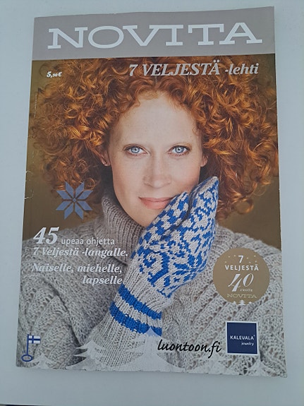 Novita 7 Veljestä -lehti neuleohjeilla
