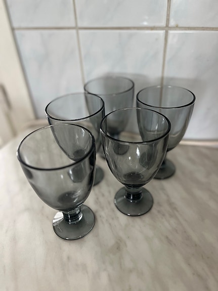 Iittala Verna harmaat jalalliset lasit 5 kpl