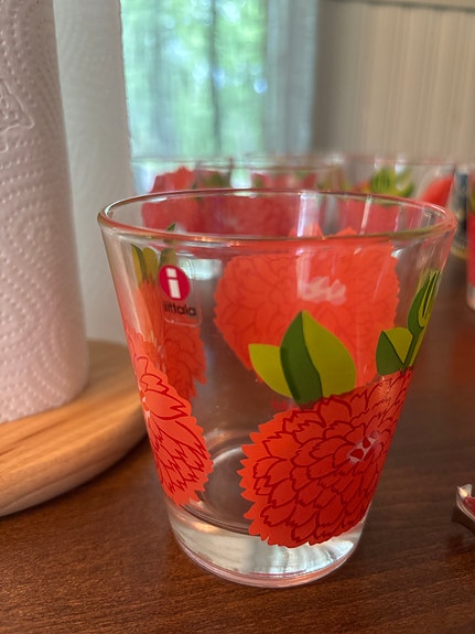 Iittala juomalasit Primavera-punainen