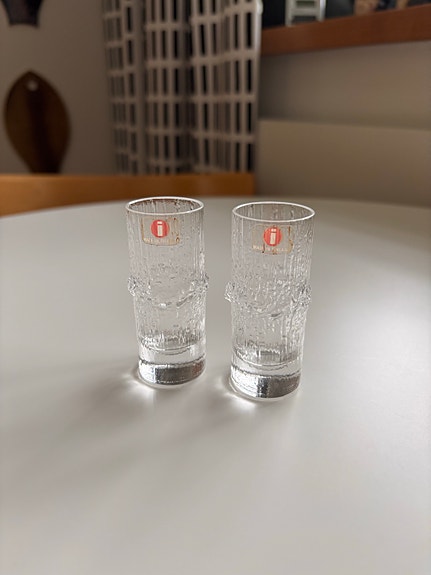 2 kpl Niva-snapsilaseja, Tapio Wirkkala, Iittala