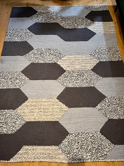 Ikea harmaa matto, matala nukka