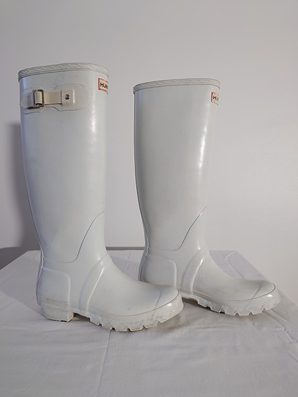 Valkoiset HUNTER kumisaappaat -41