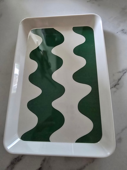 Marimekko Lokki -tarjotin vihreä-valkoinen