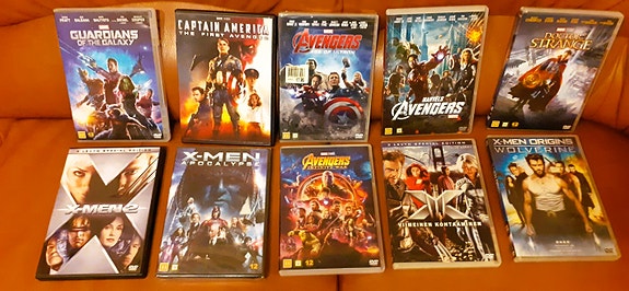 Dvd-Elokuvia Captain America X-Men Avengers Transformers yms