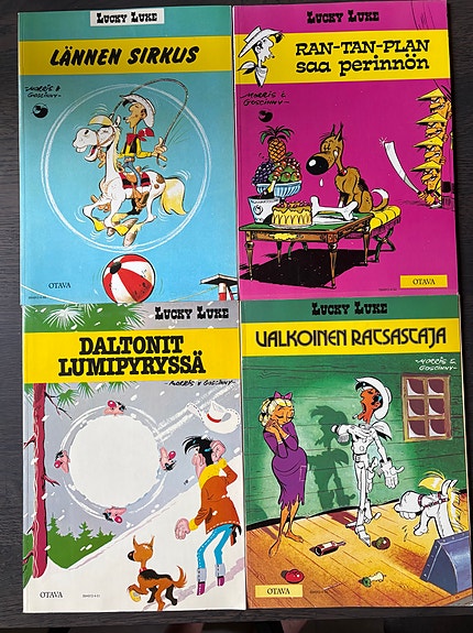 Lucky Luke sarjakuva-albumit 4 kpl