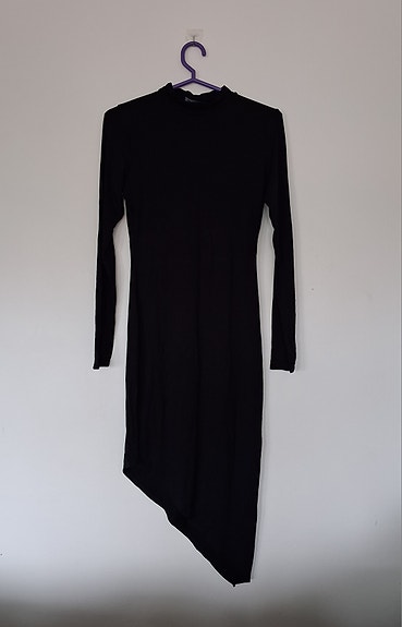 Missguided musta epäsymmetrinen mekko koko 38