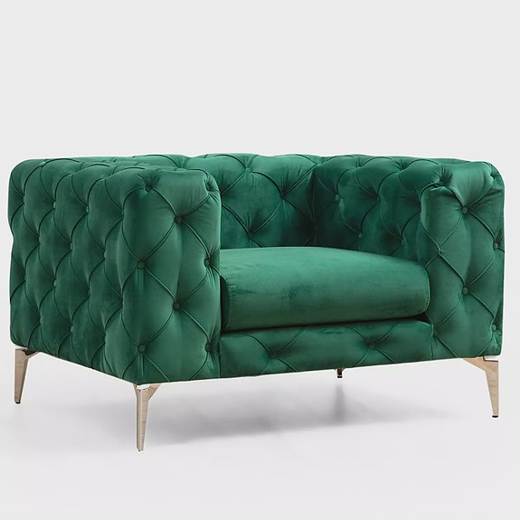 Nojatuoli, vihreä, 108 cm leveä, mukava, kestävä