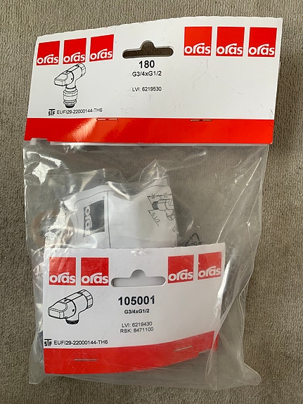 Oras 180 pesukoneventtiili