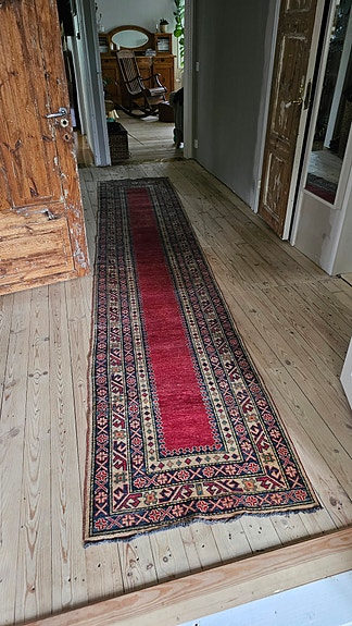 Pitkä itämainen villamatto 80x395cm