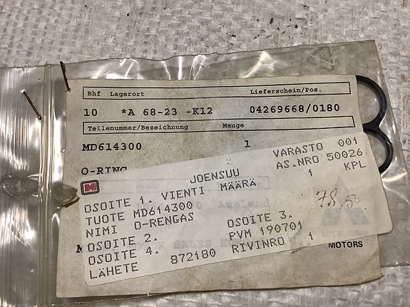 MD614300 tyhjäkäynti ventiilin tiiviste Mitsubishi Eclipse Gts,Gsx
