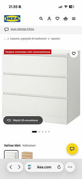 Ostetaan Malm-lipasto