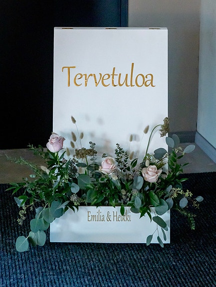 Tervetuloa -kyltti