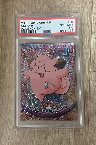 PSA 8.5 Clefairy 2000 Topps Pokemon Chrome TV - kortti