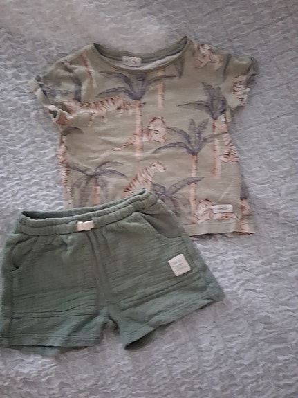 newbie t-paita + zara shortsit 92cm