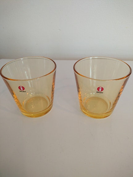 Iittala keltainen kartio lasi