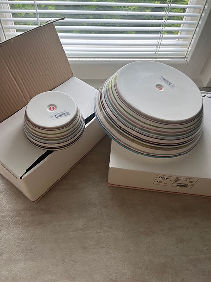Iittala Origo tarjoilukulho + 4 kulhoa