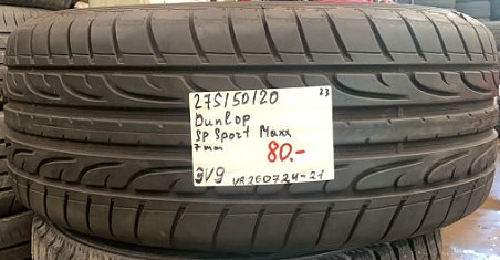 1kpl 275/50R20 Dunlop SP Sport Maxx kesä 7mm