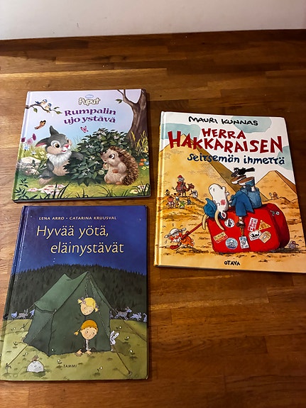 Lastenkirjat: Herra Hakkarainen, Hyvää yötä eläinystävät, Rumpalin yllätys