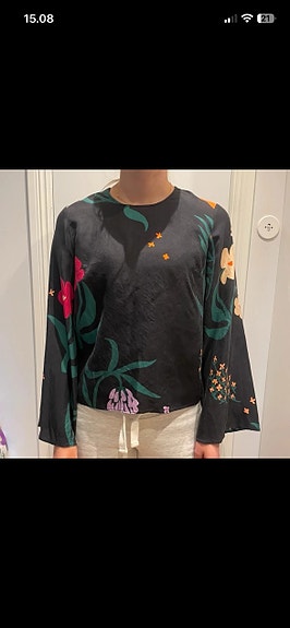 Marimekko Mysteeri herbaario silkki pusero S