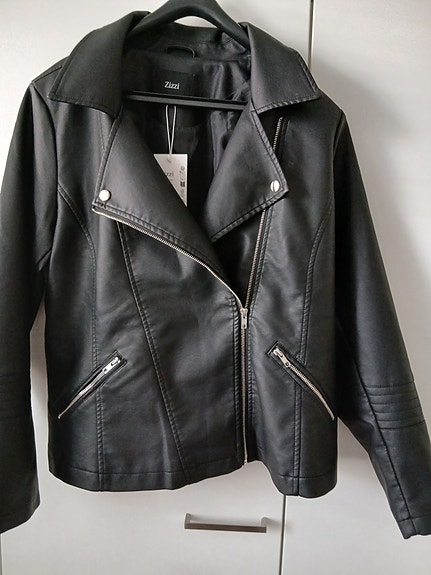 Keinonahkainen Biker-takki