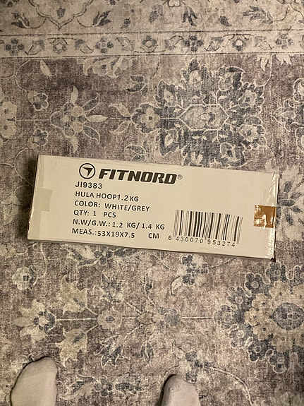 FitNord Hula Hoop 1,2 kg valkoinen/harmaa