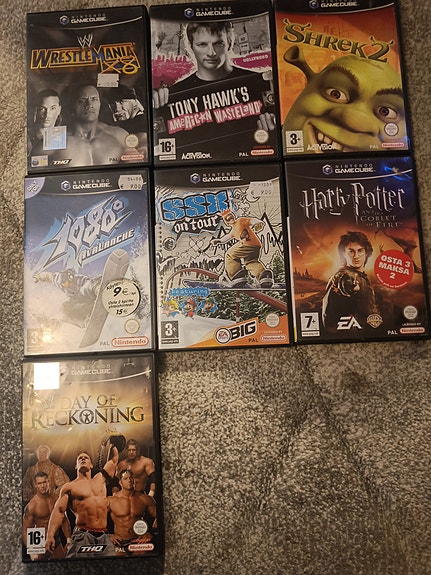 60€ 7kpl Nintendo gamecube peli paketti!