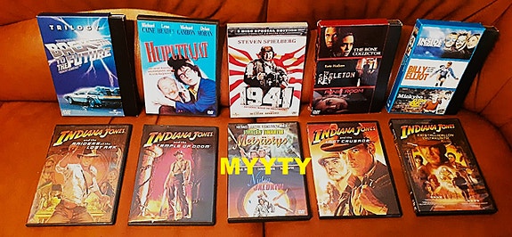 Dvd-Elokuvia Sademies Paluu Tulevaisuuteen Indiana Jones Billy Elliot yms