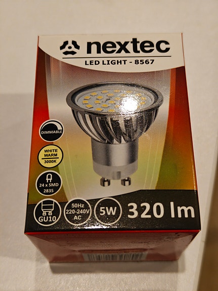 Nextec LED-spottilamppu GU10-kanta, 17kpl