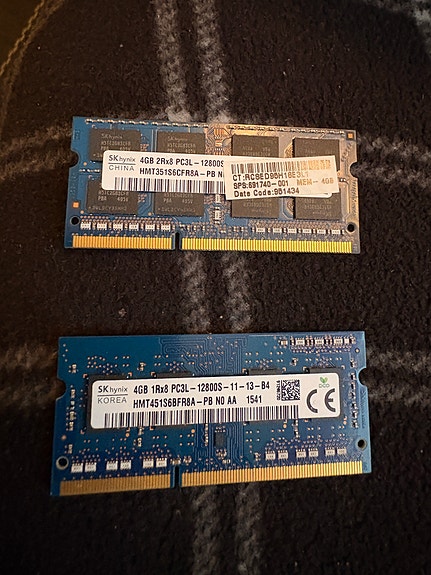 8GB (2x4GB) SK Hynix DDR3 1600MHz SO-DIMM kannettavan muisti