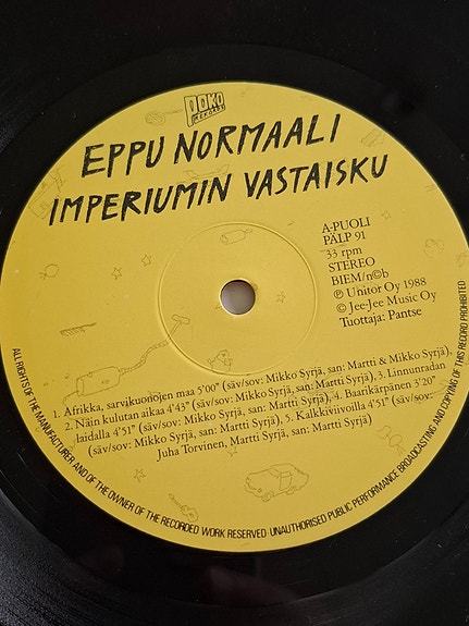 Eppu Normaali Imperiumin vastaisku LP-vinyyli