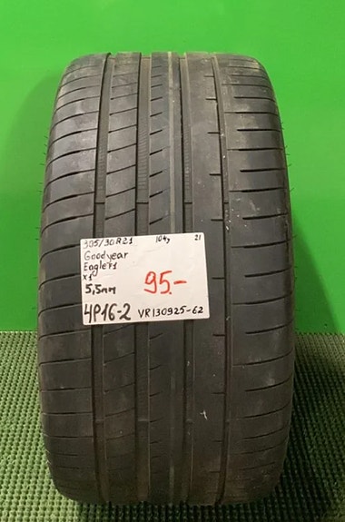 1kpl 305/30R21 GoodYear Eagle F1 104Y kesä 5,5mm