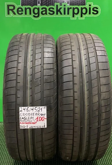 2kpl 245/45R21 GoodYear Eagle Asymmetric F1 104Y kesä ajamattomat
