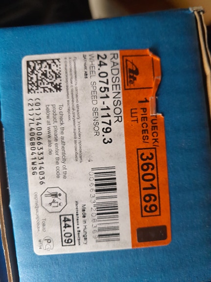 BMW 3  E46  ATE ABS anturi  Taka akseli