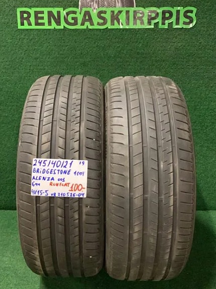 2kpl 245/40R21 Bridgestone Alenza 001 100Y Runflat kesä 6mm