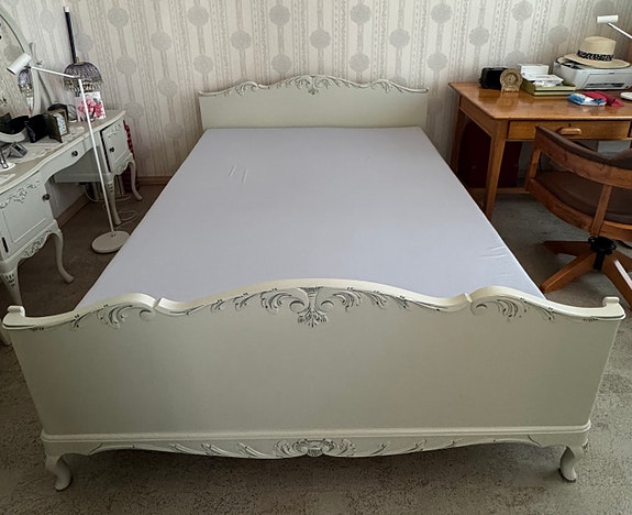 Antiikkinen Laitalan Sänky 152x191 cm vihreäsävy KIIRE
