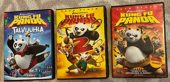 2 + 1 kpl Kung fu Panda elokuvia ( 3 x DVD )